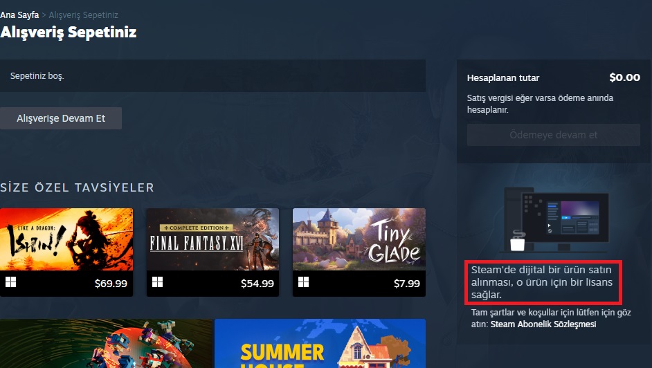 Steam Mağazası, Satın Alımlarda Lisans Aldığımızı Belirtmeye Başladı