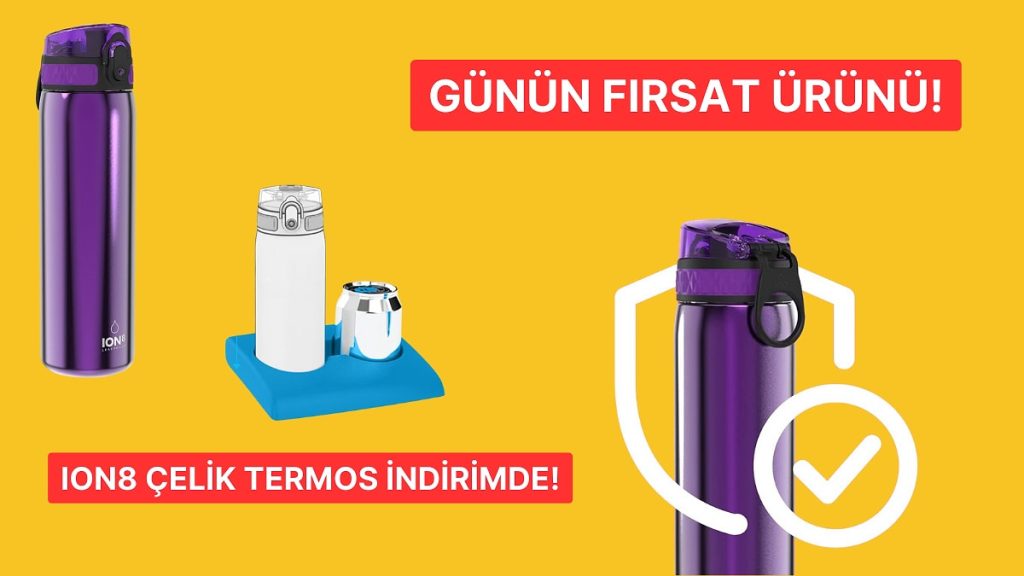 Ion8 Çelik Kolay Açılır Su Şişesi İndirimde!