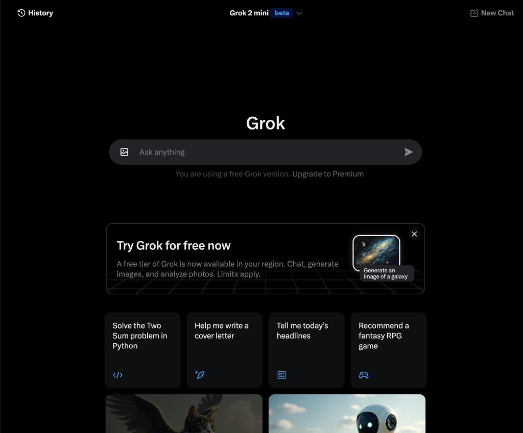 X, Grok’un ücretsiz sürümünü test ediyor