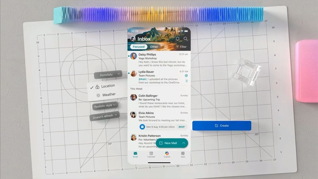 Microsoft Outlook, yapay zeka destekli temalar sunuyor