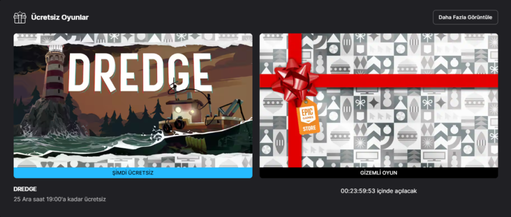Epic Games Store Yılbaşı Ücretsiz Oyun Programı 2024: 24 Aralık