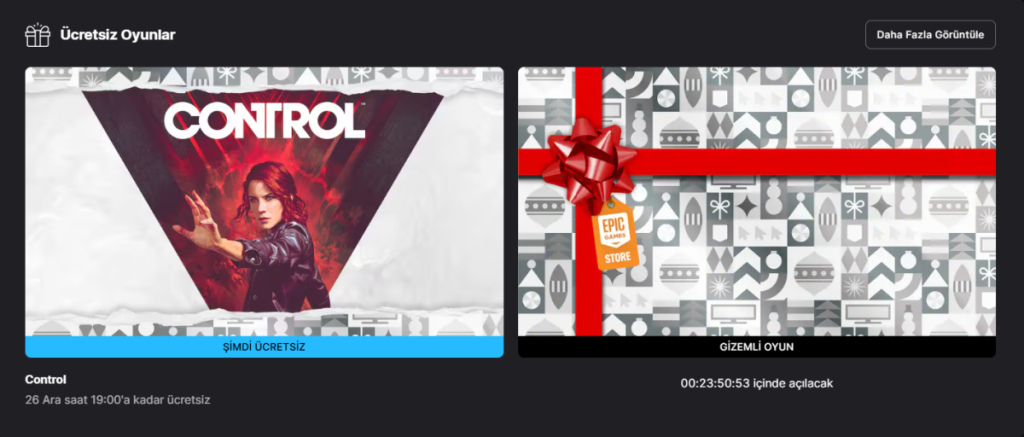 Epic Games Store Yılbaşı Ücretsiz Oyun Programı 2024: 25 Aralık