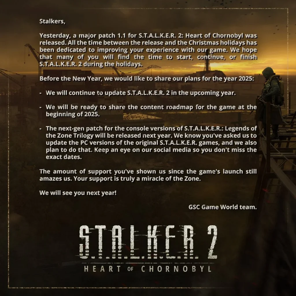 Stalker: Legends of the Zone Trilogy için yeni nesil güncellemesi geliyor!