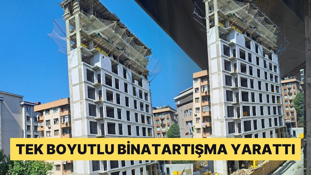 İstanbul Bostancı’da İnşaatı Süren Tek Boyutlu Bina Tartışma Yarattı