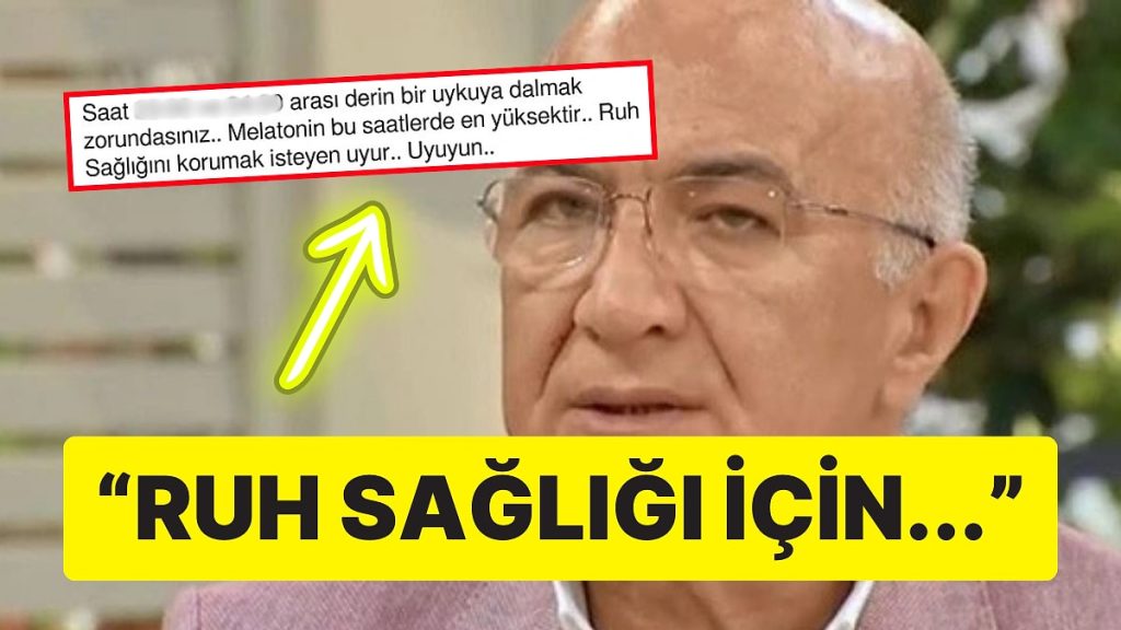 Müge Anlı’dan Tanıdığımız Prof. Dr. Arif Verimli, Hangi Saat Aralığında Uyumamız Gerektiğini Açıkladı