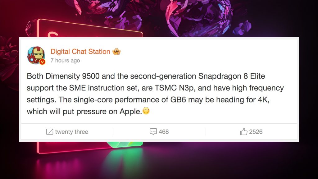 Snapdragon 8 Elite Gen 2, Apple M4’ü tahtından edebilir!