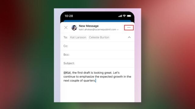 Android ve iOS için Outlook E-Posta Yazarken Görevler Arasında Geçişi Kolaylaştırıyor