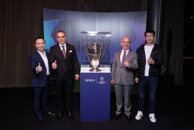 UEFA Şampiyonlar Ligi Kupası OPPO Reno13 Serisi Lansmanı için Türkiye’ye Geldi