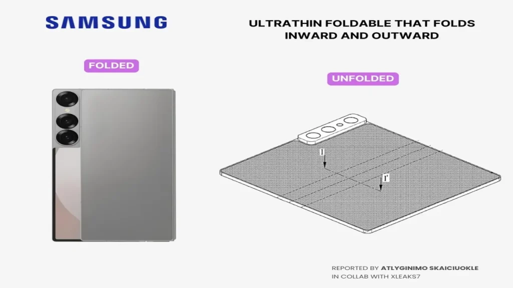 Samsung, içe ve dışa katlanabilen telefon patenti aldı!