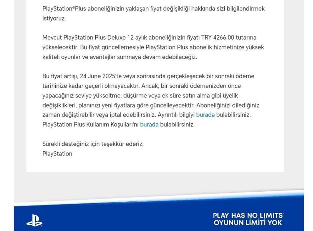 Kullanıcılara e-posta gönderdi… Sony’den PlayStation Plus fiyatlarına zam!