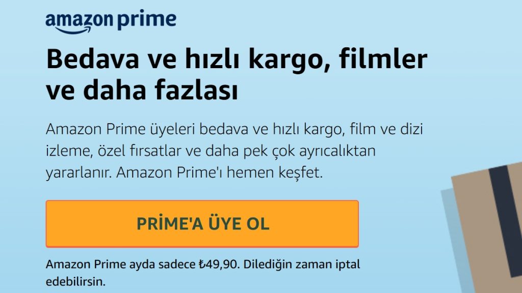 Amazon Prime Türkiye’de Yeniden Zamlandı! İşte Yeni Fiyatı