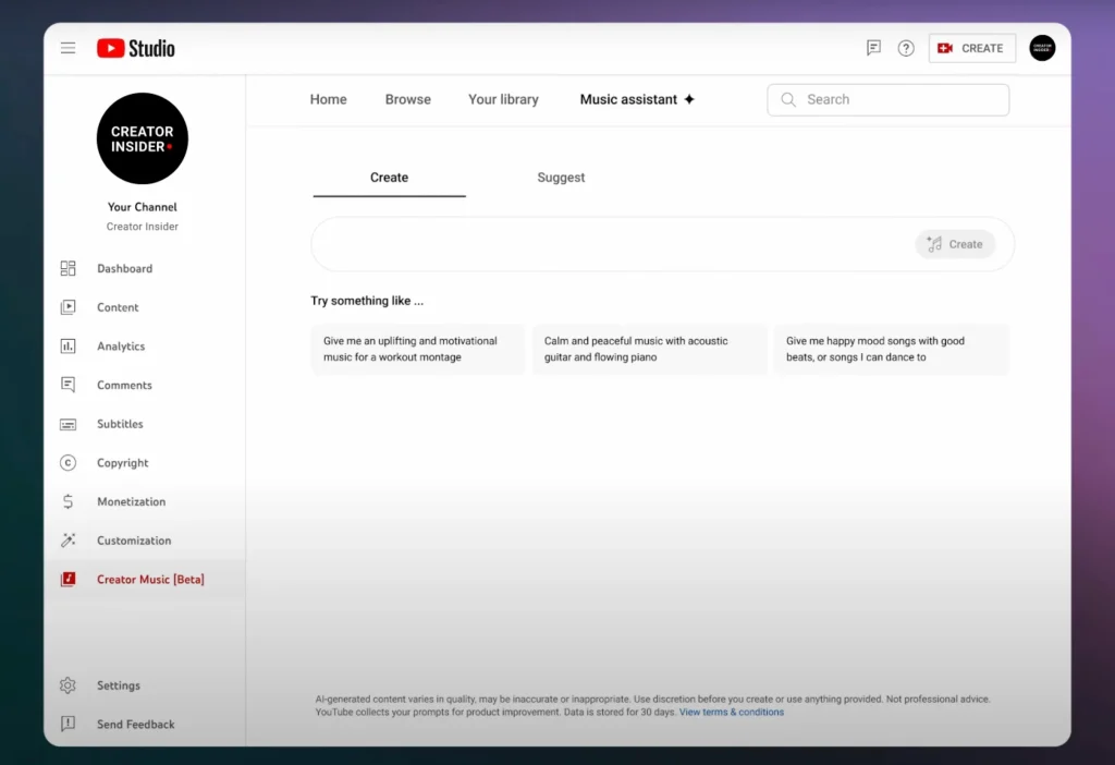 YouTube, içerik üreticilerine özel yapay zeka destekli müzik aracı sunuyor