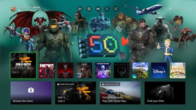 Microsoft 50. Yıl Dönümü Şerefine Xbox’ta Yeni Dinamik Arka Plan, Tema ve Fazlasını Sunuyor