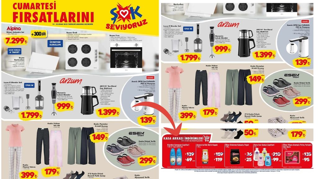 19 Nisan 2025 ŞOK Cumartesi Fırsatları Aktüeli