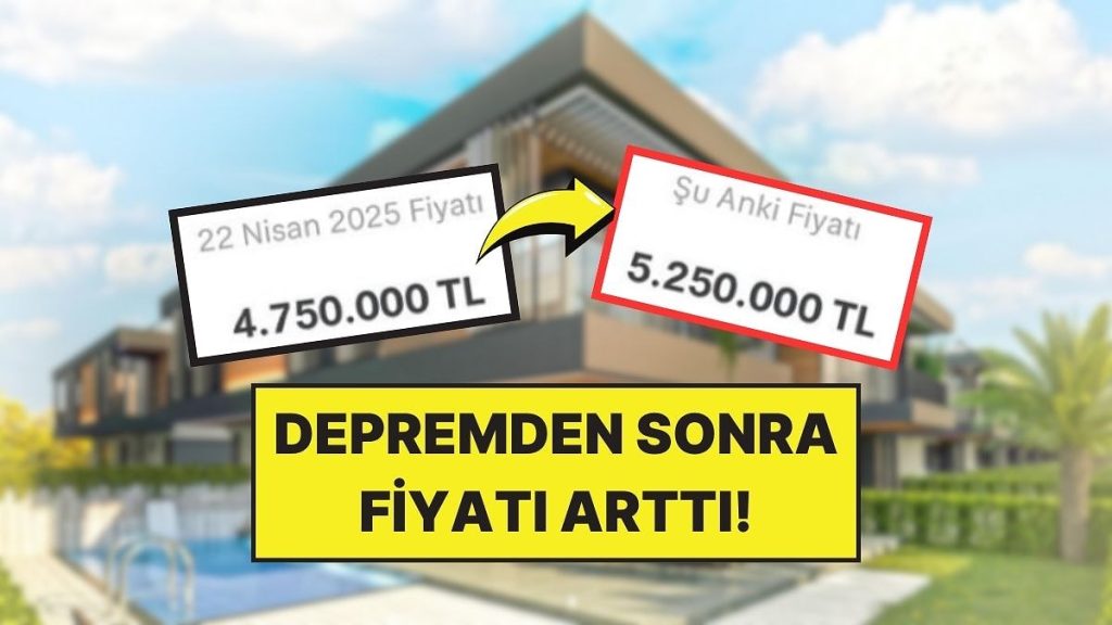 Depremden Sonra Villa Arsasına Zam Yapıldı