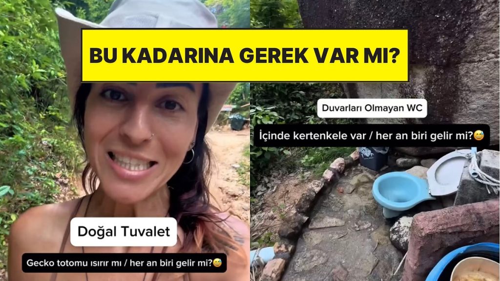 Ne Kapı Ne Duvar! Tayland’da Doğal Ortamda Yer Alan Kafe Tuvaletinde Kertenkele Olduğu İçin Kullanamadı