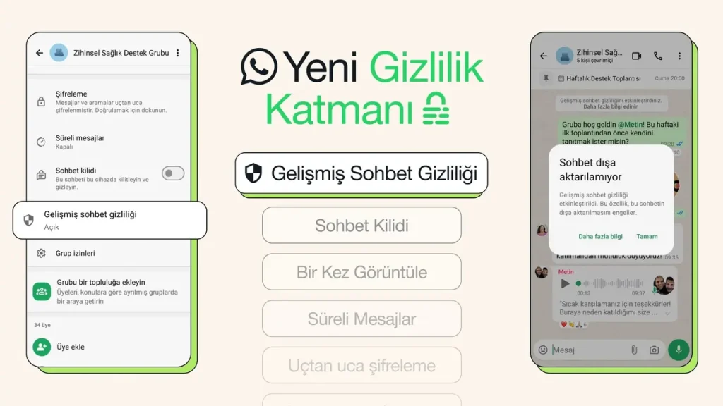 WhatsApp, sohbet gizliliğini ileri boyuta taşıyor!