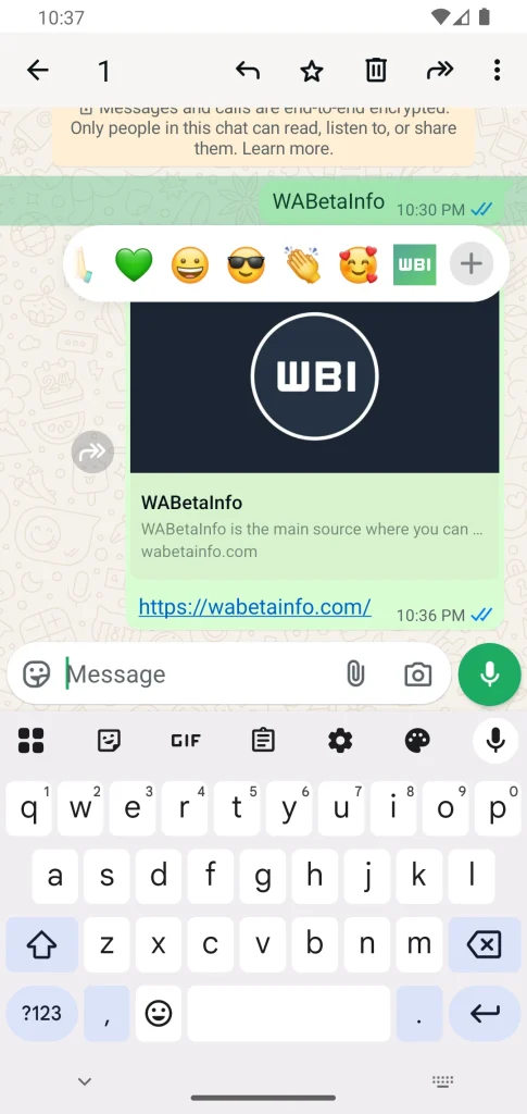 WhatsApp, mesajlara çıkartmalarla tepki verme özelliğini test ediyor