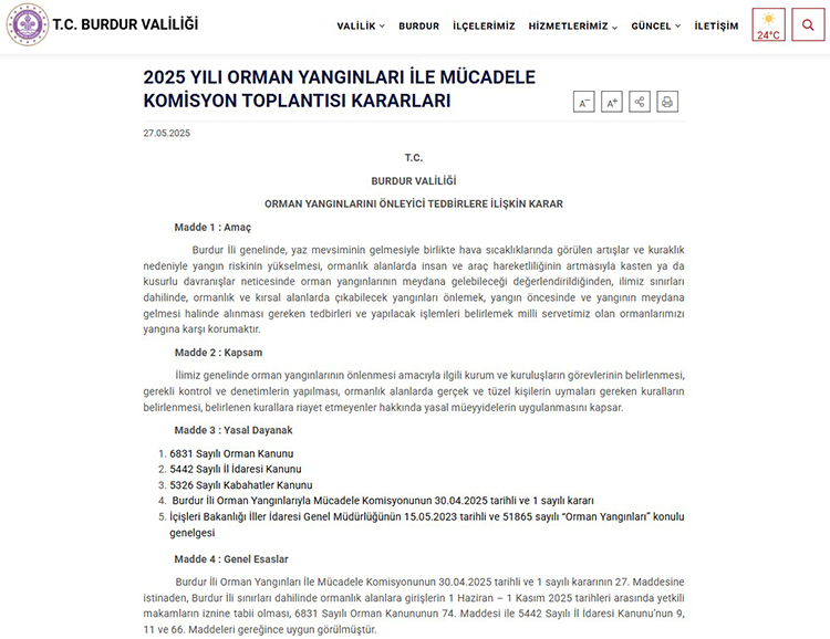 Burdur’da Ormanlık Alanlara Giriş Yasaklandı – Burdur’da Ormana Giriş Yasak Mı?