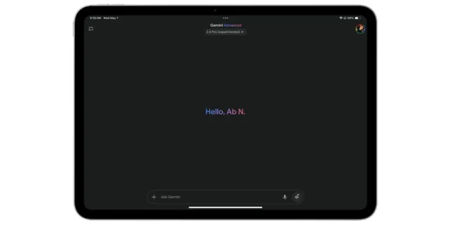 Google, iPad Gemini Uygulamasını Yayınladı