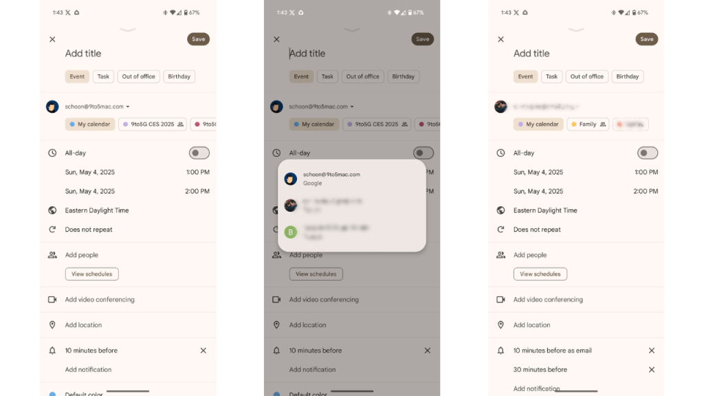 Google Takvim, birden fazla Google hesabına sahip kullanıcılar için etkinlik oluşturmayı kolaylaştırıyor