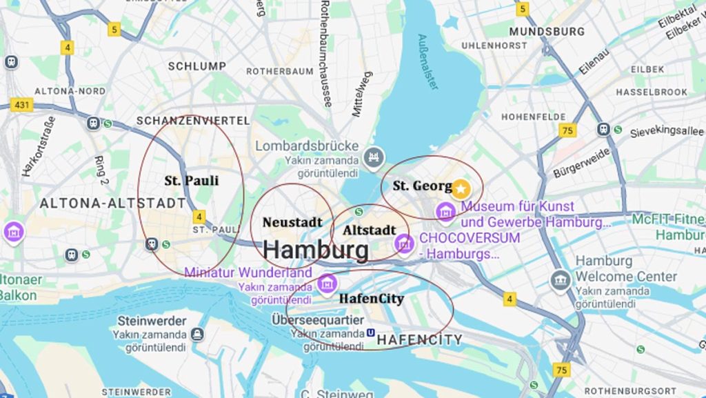 HAMBURG’DA NEREDE KALINIR? – BÖLGE BÖLGE HAMBURG OTELLERİ