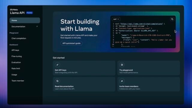 Meta, Hız Konusunda İddialı Olan Llama API’sini Duyurdu