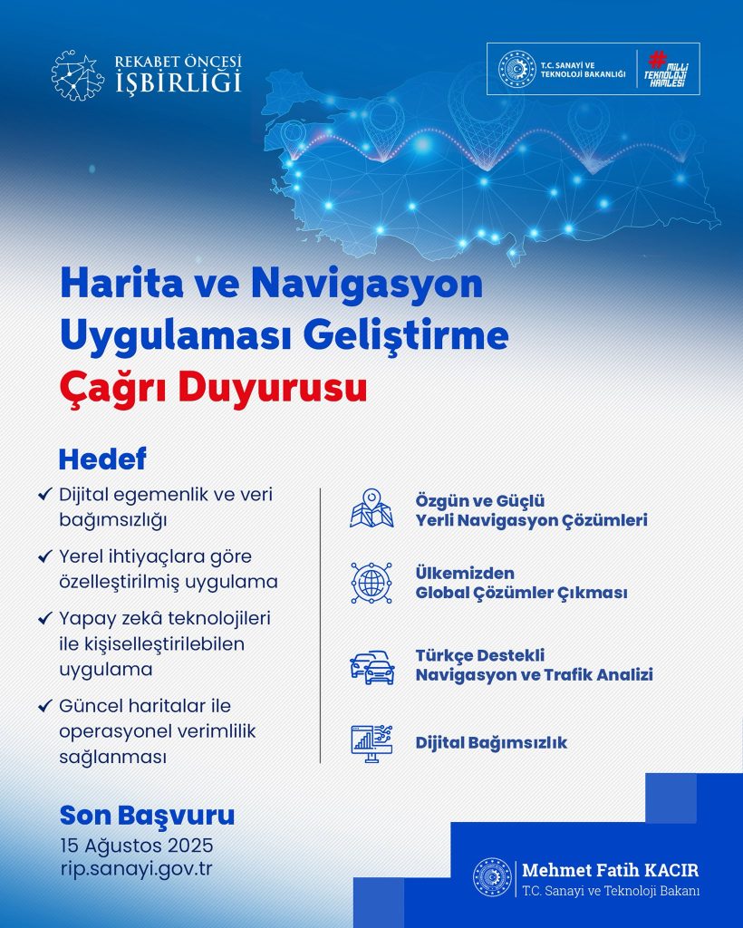 Yerli navigasyon için start verildi!