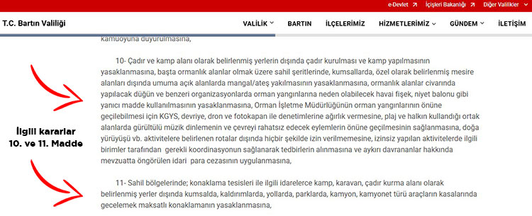 Bartın’ın Sahil Bölgelerinde Çadır Ve Karavan Kampı Yasaklandı!