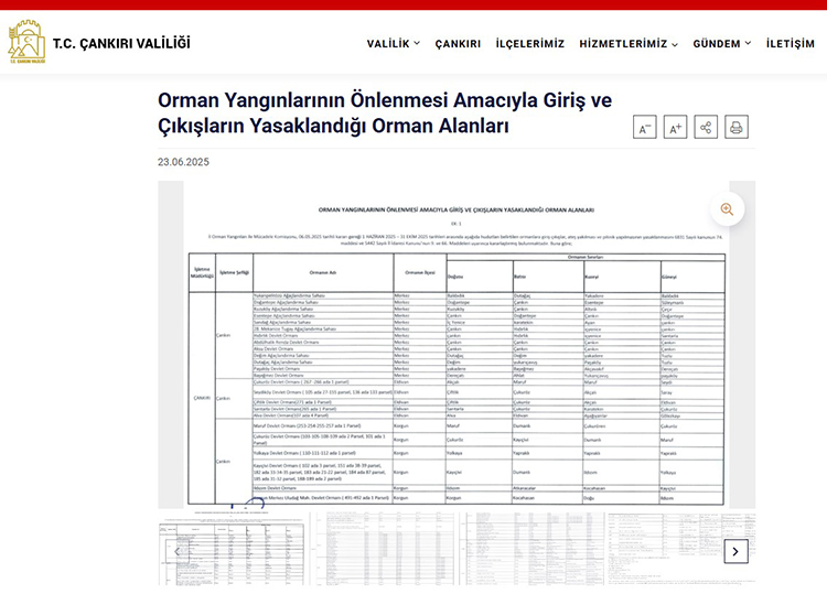 Çankırı’da Ormanlık Alanlara Giriş Yasaklandı – Çankırı’da Ormana Giriş Yasak Mı?