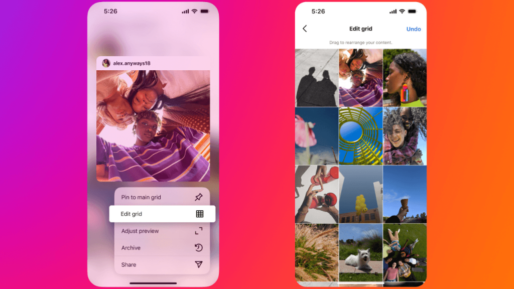 Instagram’dan 4 yeni özellik: Grid düzenleme, Spotify entegrasyonu, sessiz paylaşım ve Drafts programı