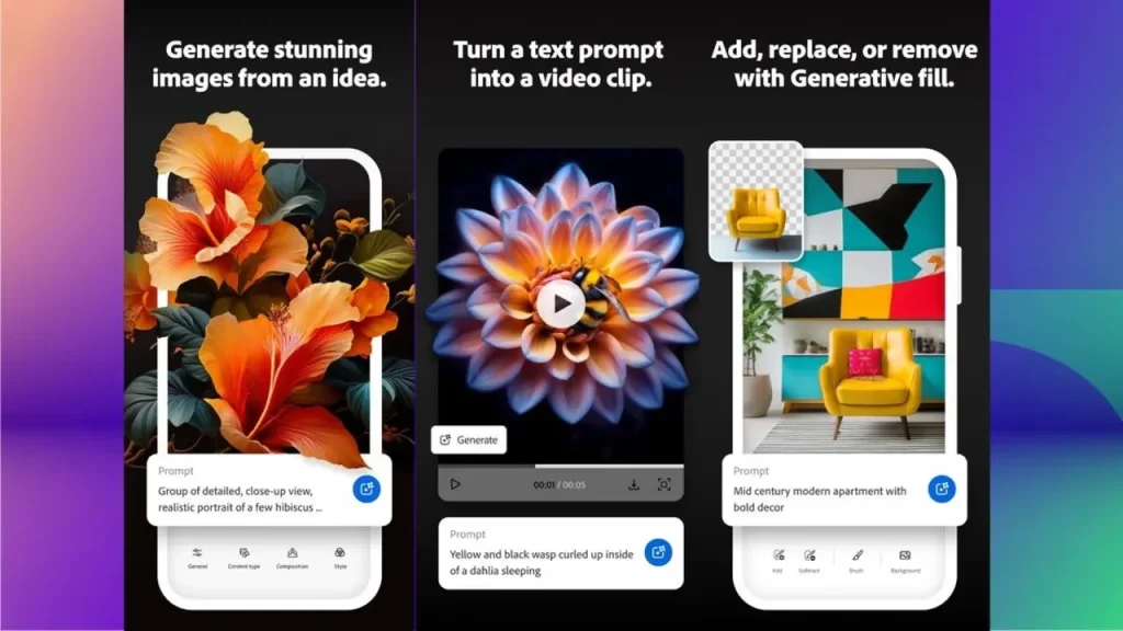 Adobe Firefly uygulaması, Android ve iOS’e geldi!