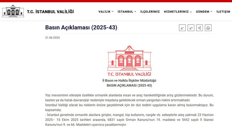İstanbul’da Ormanlık Alanlara Giriş Yasaklandı – İstanbul’da Ormana Giriş Yasak Mı?