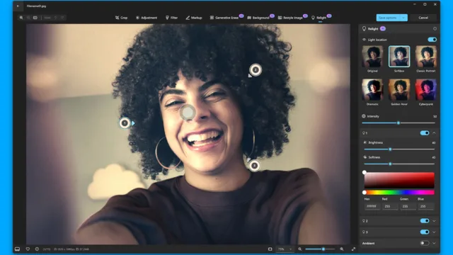Windows Fotoğraflar, Yapay Zeka Destekli Işık Kontrolleri ve İyileştirilmiş Arama Özelliği Alıyor