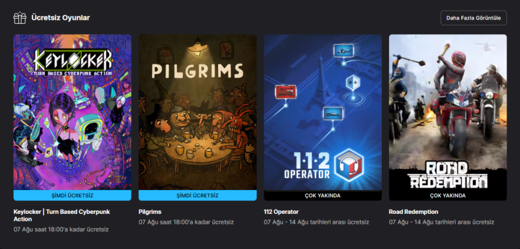 Haftanın Ücretsiz Epic Games Store Oyunları (31 Temmuz)