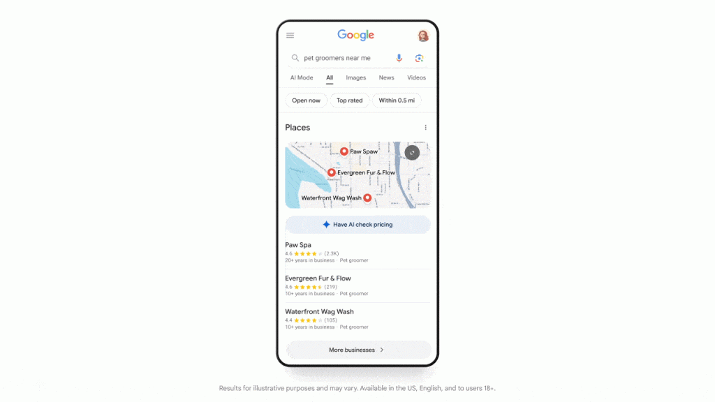 Google, yerel işletmeleri kullanıcılar adına arayan yapay zeka özelliğini kullanıma sundu