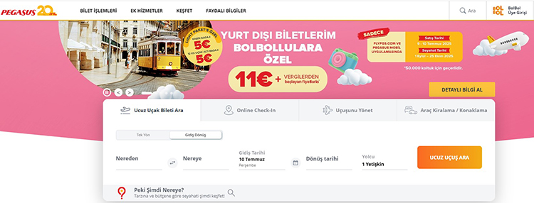 Pegasus Hava Yolları’ndan Kampanya Duyurusu: Ucuz Yurt Dışı Uçak Biletleri Satışa Sunuldu