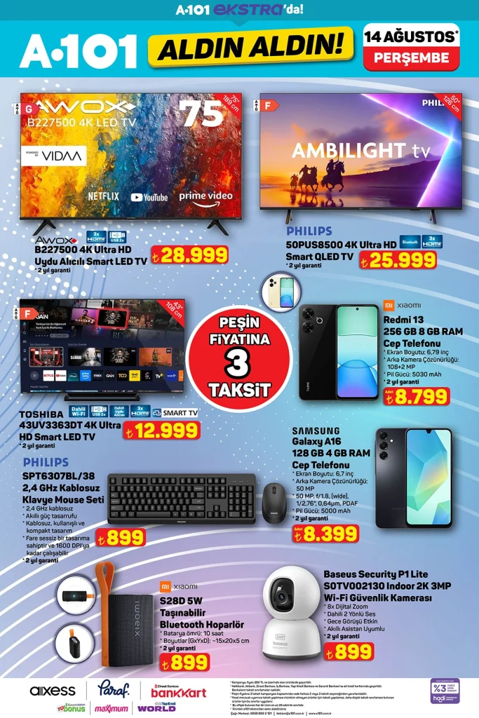 A101, Redmi 13 ve Galaxy A16 satıyor