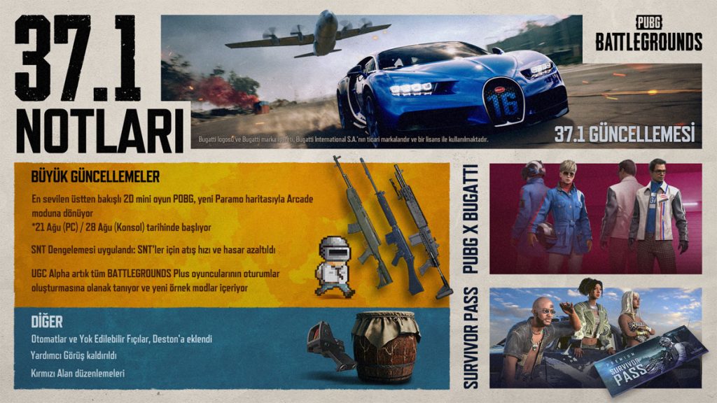 PUBG’nin 37.1 Güncellemesi ile BUGATTI İş birliği Başlıyor