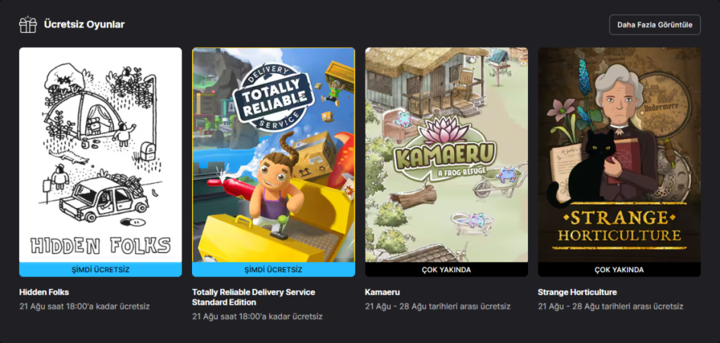 Haftanın Ücretsiz Epic Games Store Oyunları (14 Ağustos)