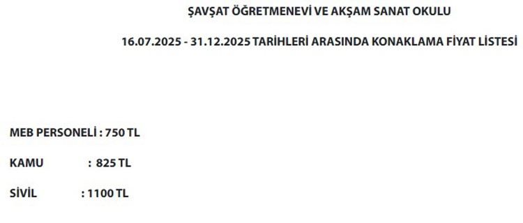 Artvin Öğretmenevleri 2025 Konaklama Fiyatları Ve İletişim Bilgileri