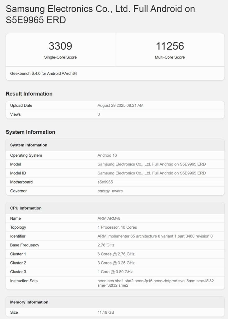 Exynos 2600 Snapdragon 8 Elite 2 ile benzer performans sunacak