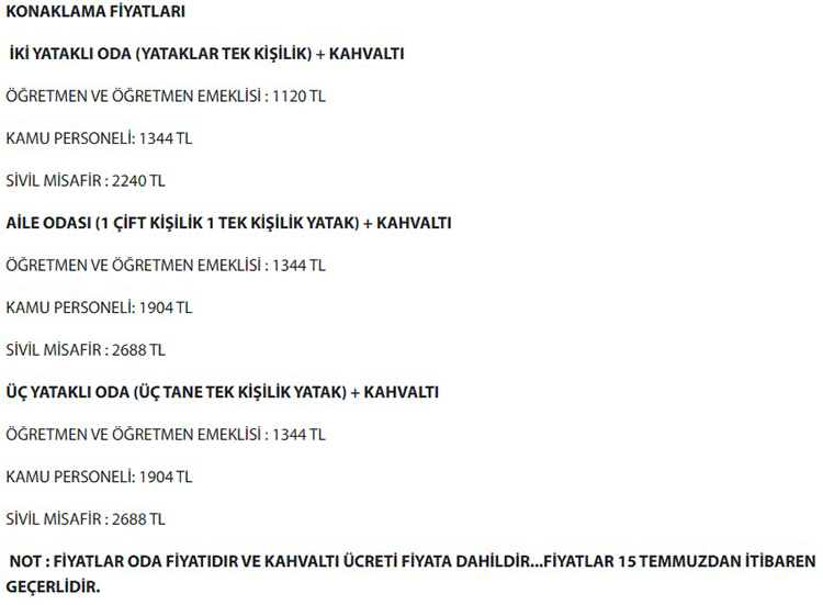 Isparta Öğretmenevleri 2025 Konaklama Fiyatları Ve İletişim Bilgileri