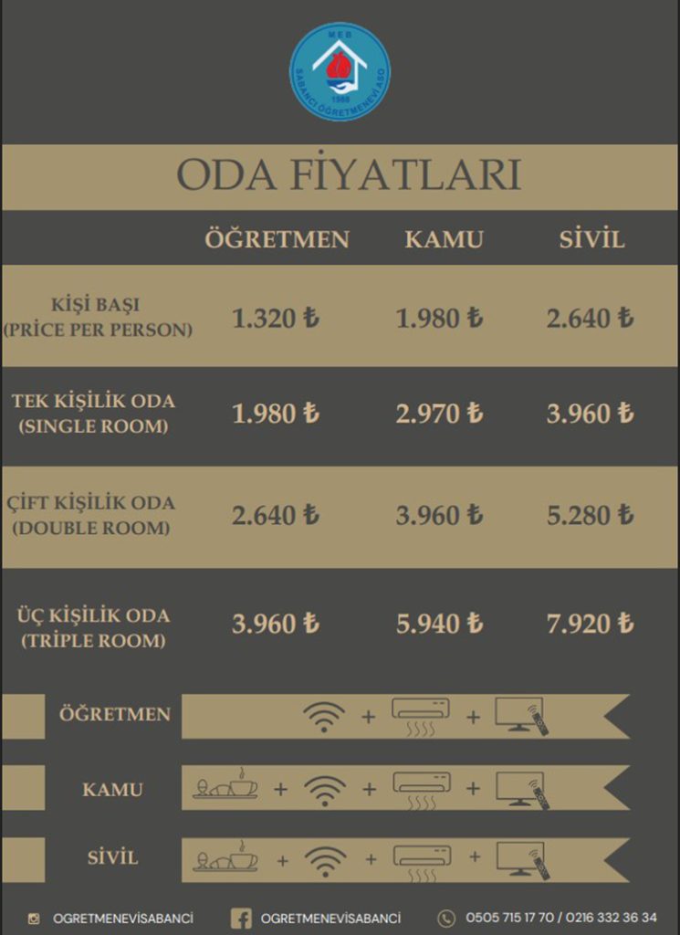 İstanbul Öğretmenevleri 2025 Konaklama Fiyatları Ve İletişim Bilgileri