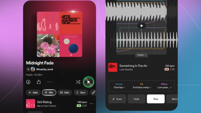 Spotify artık şarkılar arasında sorunsuz geçişler yapmanıza olanak tanıyor