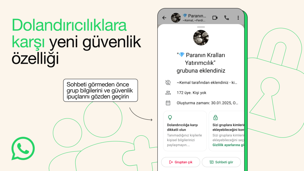 WhatsApp’tan dolandırıcılıklara karşı yeni güvenlik ekranı
