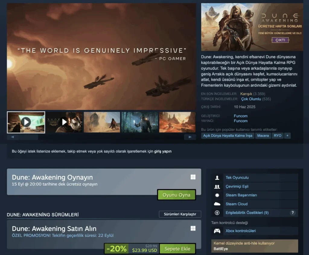 Steam üç oyunu kısa süreliğine ücretsiz hale getirdi