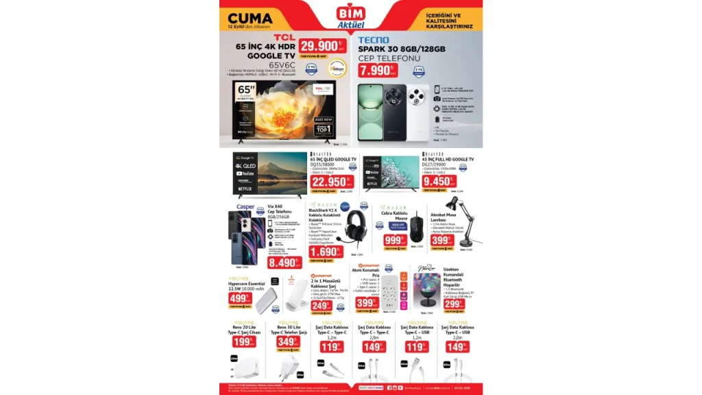 BİM uygun fiyatlı telefon, oyuncu aksesuarları ve TV satacak
