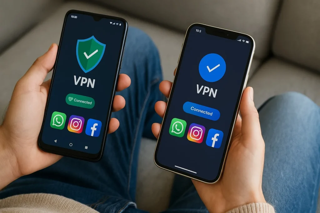 WhatsApp, Instagram ve Facebook’a VPN ile girme Android & iOS