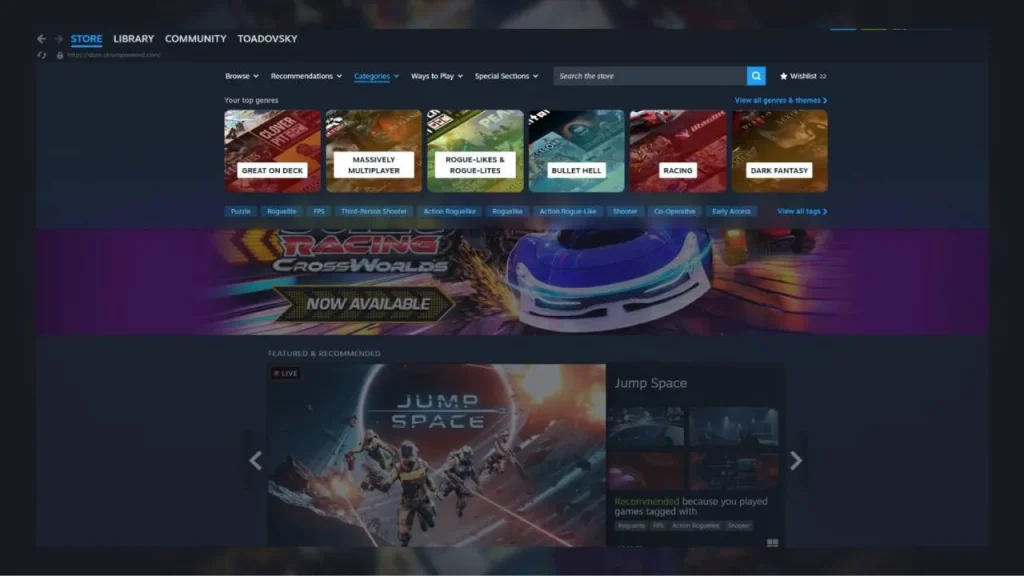 Steam mağazası baştan aşağı yenilendi
